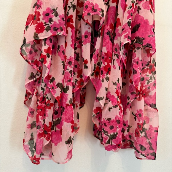 MISA Los Angeles Pink Floral Ruffle Dress XS - Picture 12 of 12